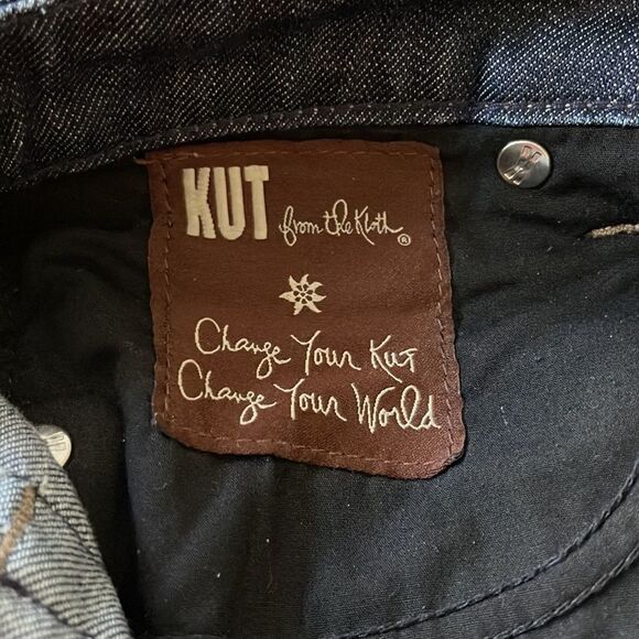 KUT FROM THE KLOTH Catherine Boyfriend Mid Rise Rolled Bottom Jeans Sz 4 - Picture 6 of 13